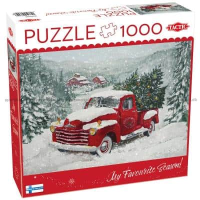 Bilen med juletræet, 1000 brikker