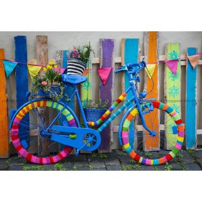 Min farverige cykel, 1000 brikker