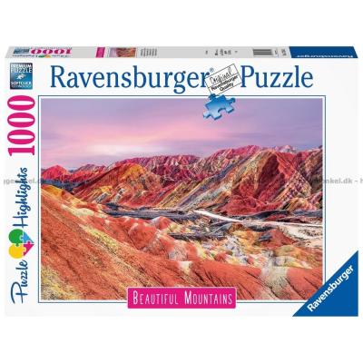 Kina: Rainbow Mountains, 1000 brikker