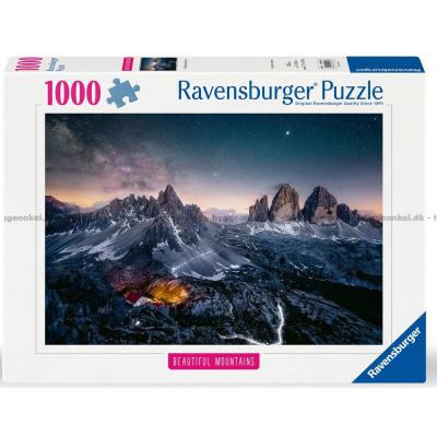 Dolomitterne: Tre Cime di Lavaredo - Italien, 1000 brikker