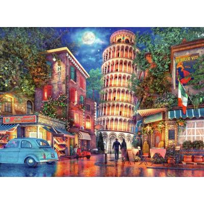Billede af Aftenstemning i Pisa, 500 brikker