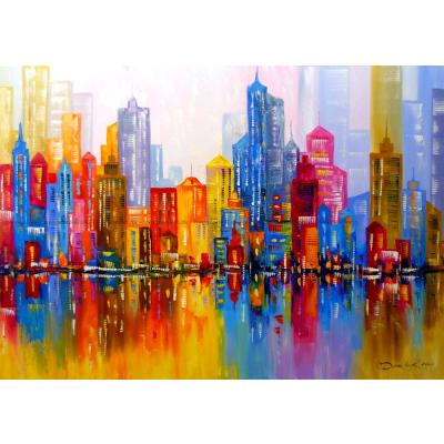 Billede af Farverig skyline, 1000 brikker