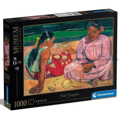 Gauguin: Tahitianske kvinder på stranden - kunst, 1000 brikker