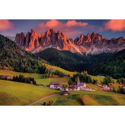 Billede af Italien: Dolomitterne i aftenlyset, 1000 brikker