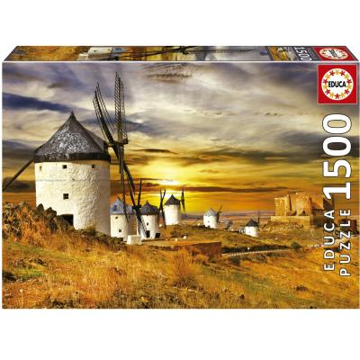 Spanien: Vindmøller i Consuegra, 1500 brikker