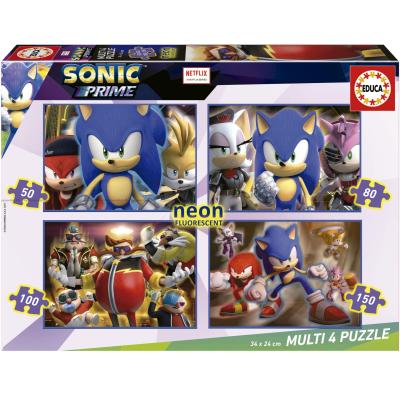 Sonic: Prime - Lyser i mørke, 4 i 1, 50 brikker