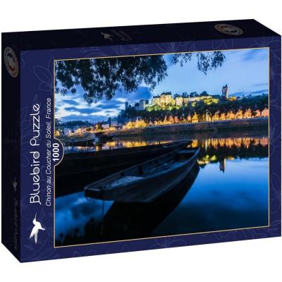 Frankrig: Chinon ved solnedgang, 1000 brikker