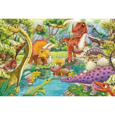 Billede af Dinosaur sjov, 3x24 brikker