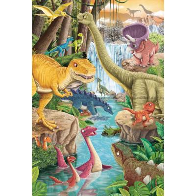 Billede af Dinosaur sjov, 3x24 brikker