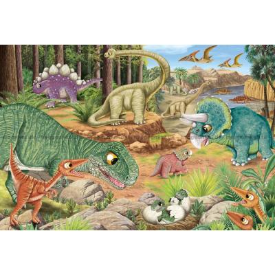 Billede af Dinosaur sjov, 3x24 brikker