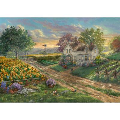 Billede af Kinkade: Solsikkemarkerne, 1000 brikker