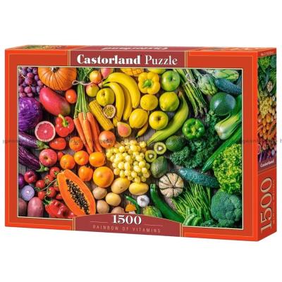 Grøntsager i regnbuens farver, 1500 brikker