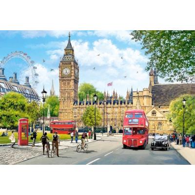 Billede af London om morgenen, 1000 brikker