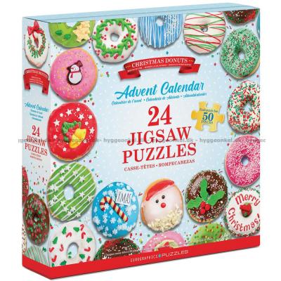 Julekalender: Donuts, 24x50 brikker