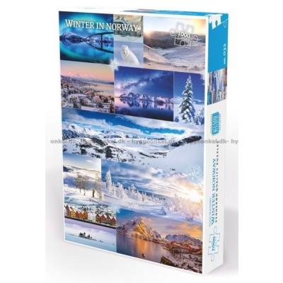 Vinter i Norge - Collage, 1000 brikker