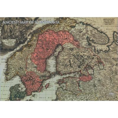 Historisk kort over Skandinavien, 1000 brikker