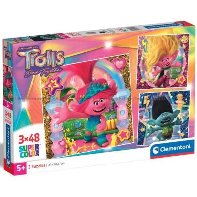 Dreamworks: Trolls 3 - Sammen igen, 3x48 brikker