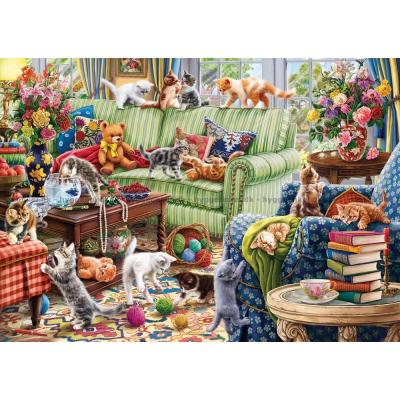 Billede af Kattene i stuen, 1500 brikker