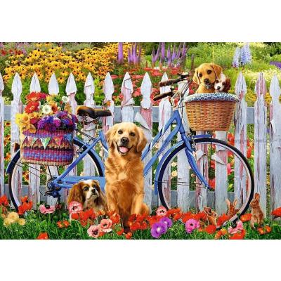 Billede af Farley: Hunde på cykelstur, 500 brikker
