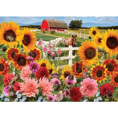 Billede af Blomster på landet, 1000 brikker