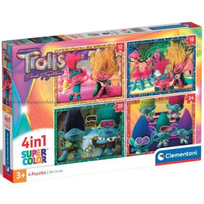 Dreamworks: Trolls 3 - Sammen igen, 4 i 1, 12 brikker