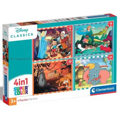 Disney: Klassikere - 4 i 1, 12 brikker