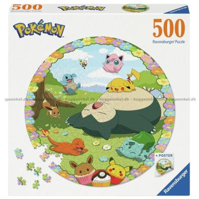 Pokemon - Rundt puslespil, 500 brikker