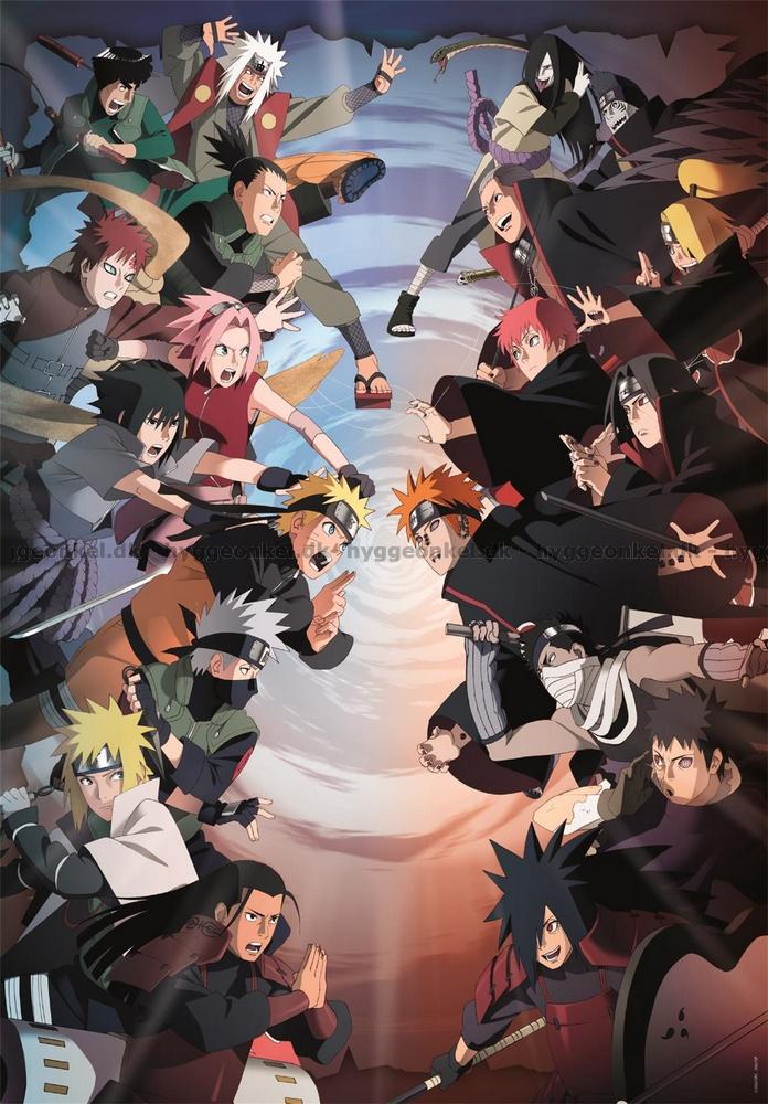 Clementoni Puzzle Naruto Shippuden 1000 Pezzi – 70x50 Cm – Poster Incluso – Puzzle Adulti Made In Italy
