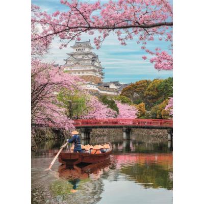 Billede af Japan: Himeji-borgen om foråret, 1000 brikker