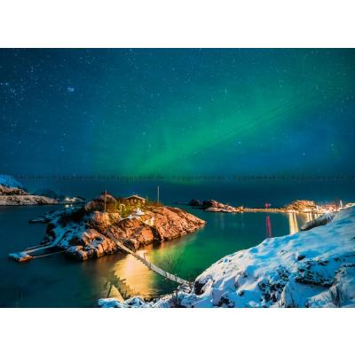 Billede af Norge: Nordlys over Bergsfjord, 500 brikker