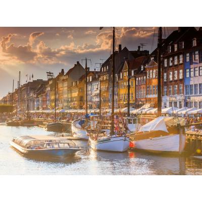 Billede af Solnedgang i København, 500 brikker