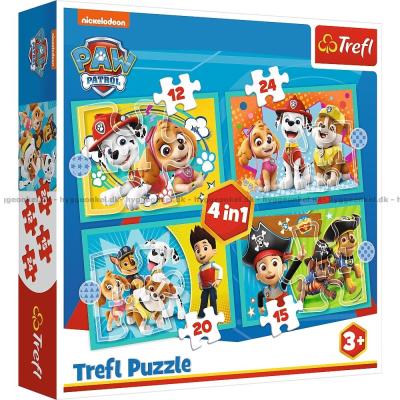 Paw Patrol: Happy team, 4 i 1, 12 brikker