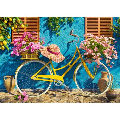 Billede af Den gule cykel, 1000 brikker
