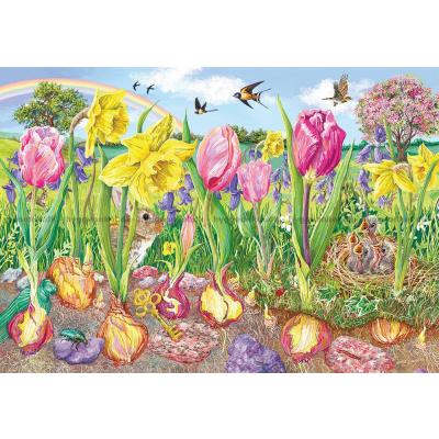 Billede af Daughters: Blomsterløg og rodfrugter, 4x500 brikker
