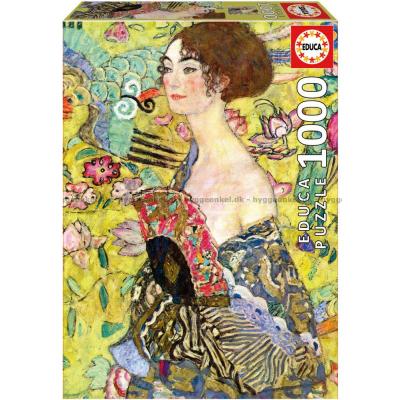 Klimt: Kvinde med vifte, 1000 brikker