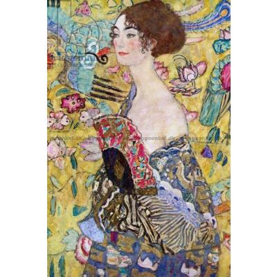 Klimt: Kvinde med vifte, 1000 brikker