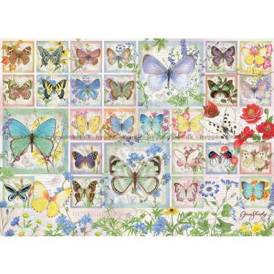 Billede af Collage: Sommerfugle, 500 brikker