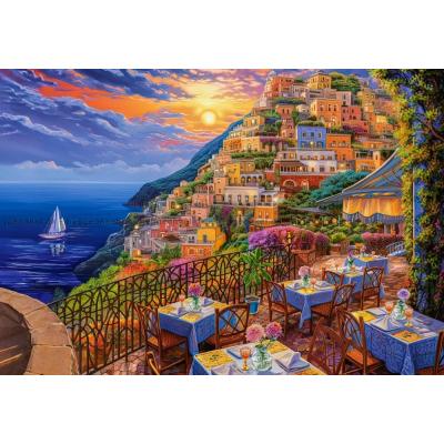 Billede af Italien: Romantiske Positano, 1500 brikker