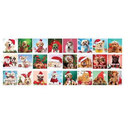 Billede af Julekalender: Julehvalpe, 24x50 brikker