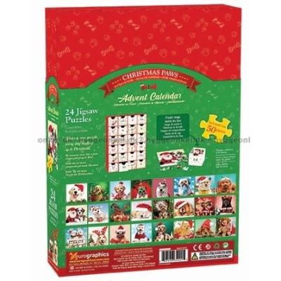 Billede af Julekalender: Julehvalpe, 24x50 brikker