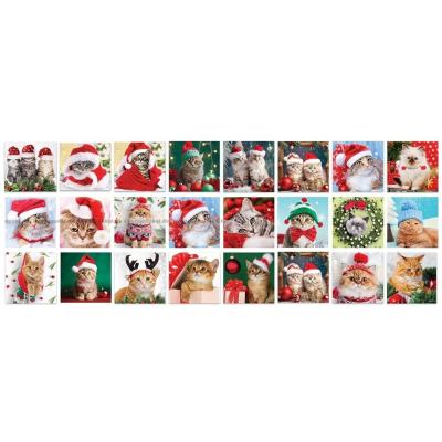 Billede af Julekalender: Julekatte, 24x50 brikker