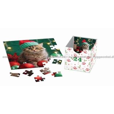 Billede af Julekalender: Julekatte, 24x50 brikker