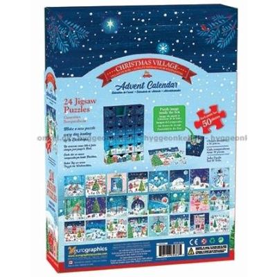 Billede af Julekalender: Landsbyen ved juletide, 24x50 brikker