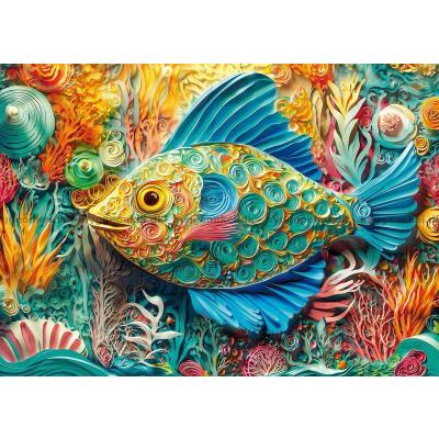 Billede af Farverig fisk, 1000 brikker