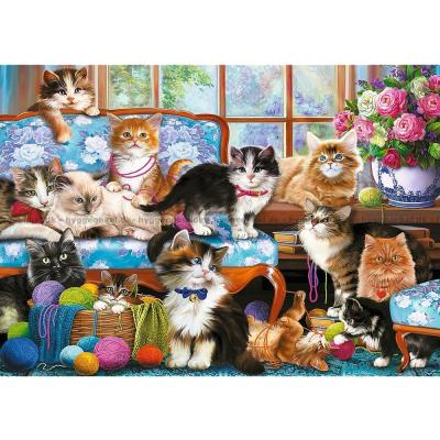 Billede af Pirola: Kattene i sofaen, 500 brikker