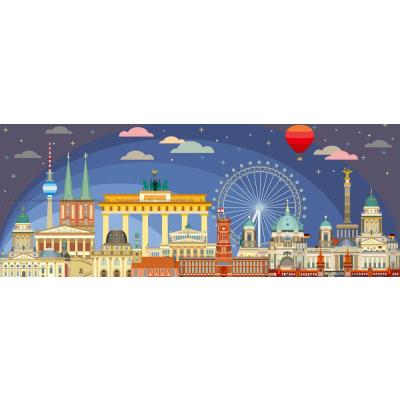 Billede af Nat i Berlin - Panorama, 1000 brikker