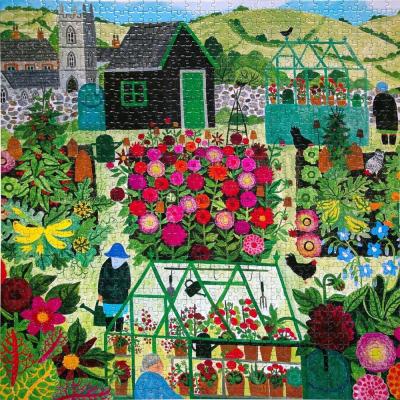 Billede af Haven med blomster, 1000 brikker
