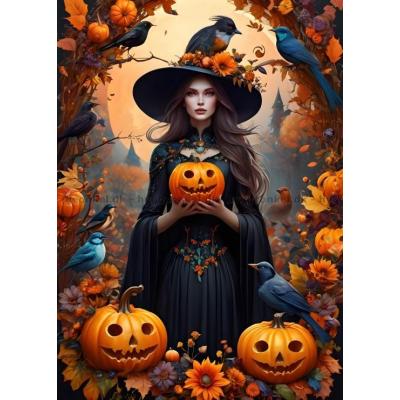 Billede af Halloween: Heksen, 500 brikker