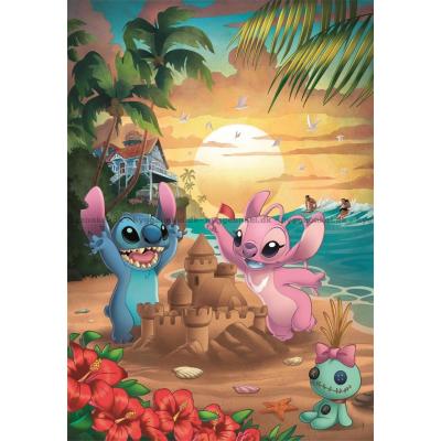 Billede af Disney: Stitch - På stranden, 500 brikker