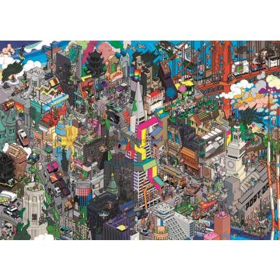 Billede af eBoy: Pixorama - San Francisco, 1000 brikker